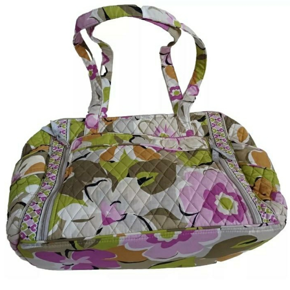 Vera Bradley portobello road messenger shoulder baby diaper bag w/ changing pad